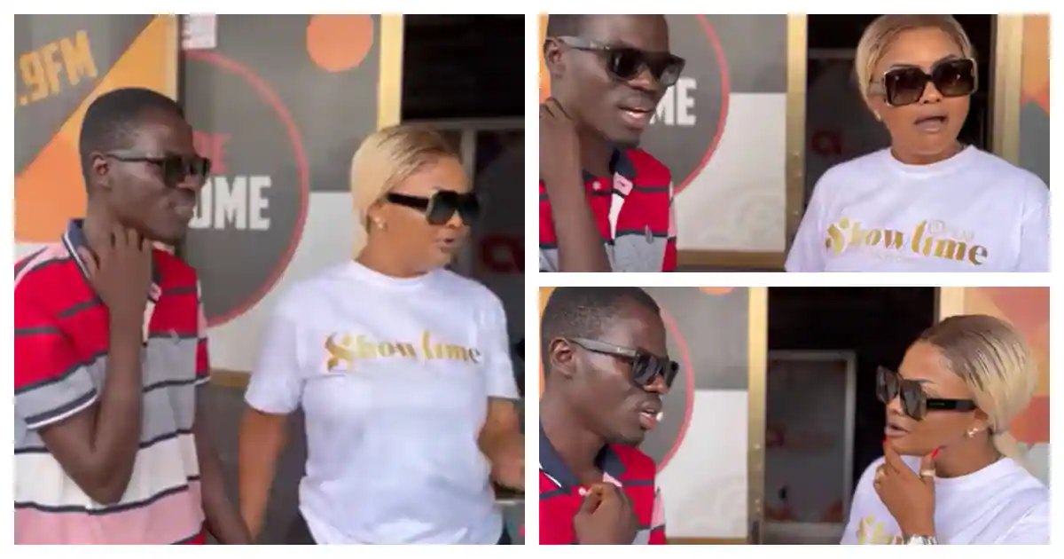 Nana Ama McBrown Gifts Blind Man Money Nana Ama McBrown Surprises Blind Fan in Kumasi