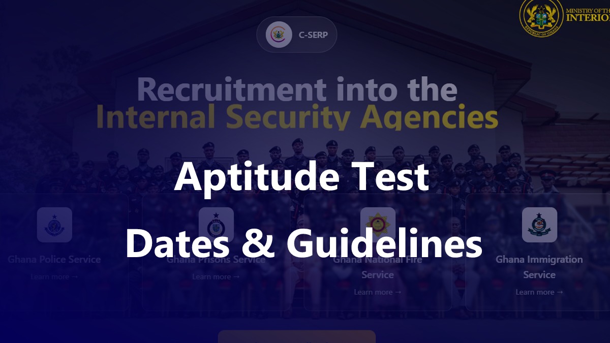 CSERP Aptitude Test Dates and Guidelines
